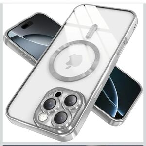 Apple iPhone Case with MagSafe - Silver and Clear